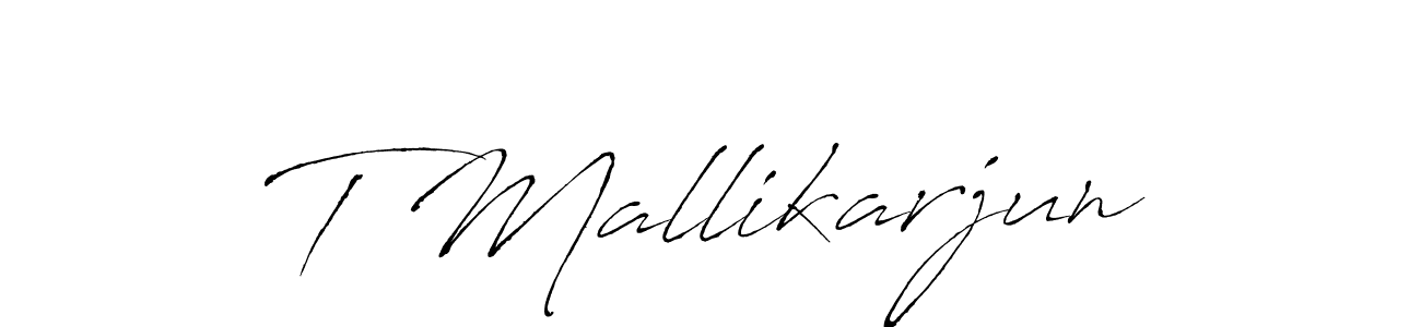 Create a beautiful signature design for name T Mallikarjun. With this signature (Antro_Vectra) fonts, you can make a handwritten signature for free. T Mallikarjun signature style 6 images and pictures png