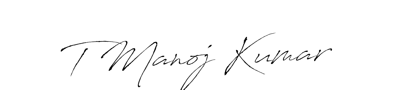 Also You can easily find your signature by using the search form. We will create T Manoj Kumar name handwritten signature images for you free of cost using Antro_Vectra sign style. T Manoj Kumar signature style 6 images and pictures png