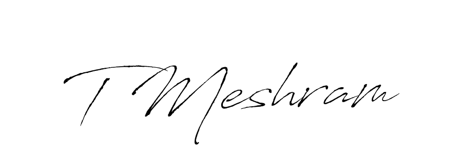 You should practise on your own different ways (Antro_Vectra) to write your name (T Meshram) in signature. don't let someone else do it for you. T Meshram signature style 6 images and pictures png