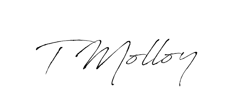 Design your own signature with our free online signature maker. With this signature software, you can create a handwritten (Antro_Vectra) signature for name T Molloy. T Molloy signature style 6 images and pictures png