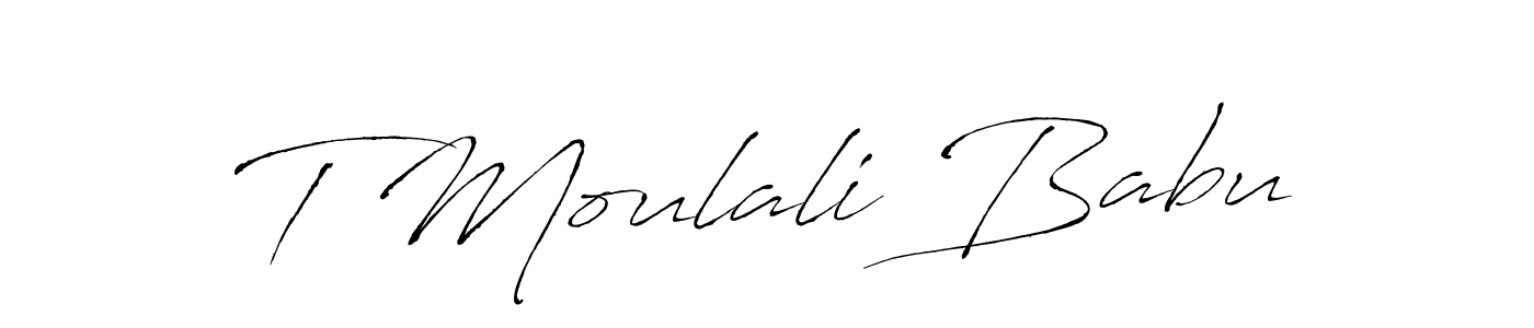 You should practise on your own different ways (Antro_Vectra) to write your name (T Moulali Babu) in signature. don't let someone else do it for you. T Moulali Babu signature style 6 images and pictures png