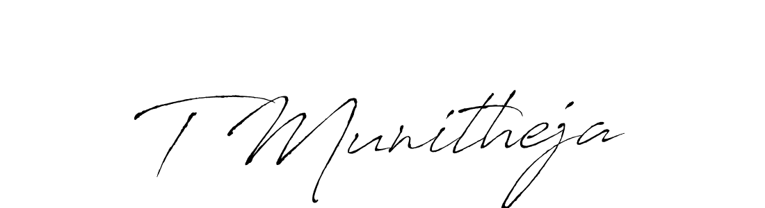 if you are searching for the best signature style for your name T Munitheja. so please give up your signature search. here we have designed multiple signature styles  using Antro_Vectra. T Munitheja signature style 6 images and pictures png
