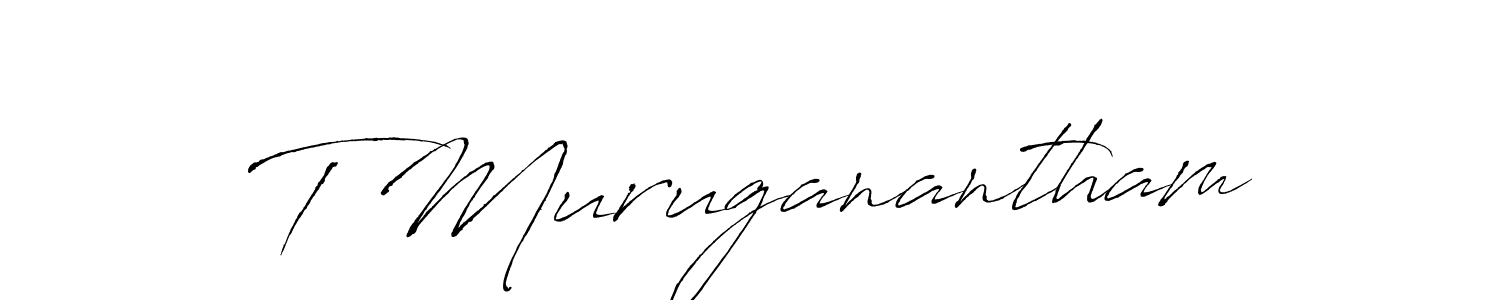 Design your own signature with our free online signature maker. With this signature software, you can create a handwritten (Antro_Vectra) signature for name T Muruganantham. T Muruganantham signature style 6 images and pictures png