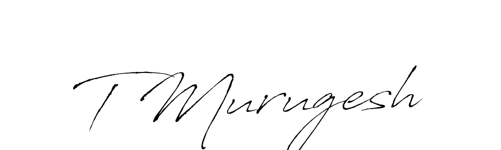 Design your own signature with our free online signature maker. With this signature software, you can create a handwritten (Antro_Vectra) signature for name T Murugesh. T Murugesh signature style 6 images and pictures png