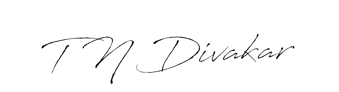 Create a beautiful signature design for name T N Divakar. With this signature (Antro_Vectra) fonts, you can make a handwritten signature for free. T N Divakar signature style 6 images and pictures png