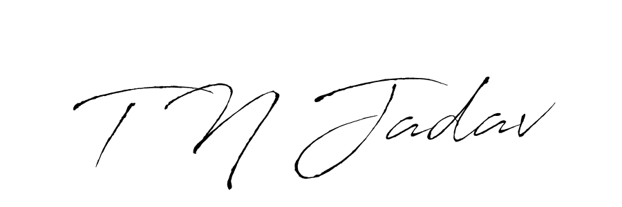 How to make T N Jadav signature? Antro_Vectra is a professional autograph style. Create handwritten signature for T N Jadav name. T N Jadav signature style 6 images and pictures png