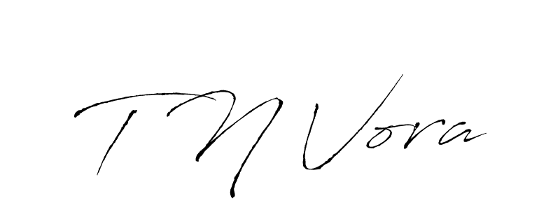 Make a beautiful signature design for name T N Vora. With this signature (Antro_Vectra) style, you can create a handwritten signature for free. T N Vora signature style 6 images and pictures png