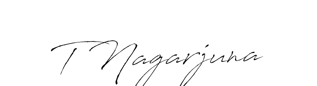 How to make T Nagarjuna name signature. Use Antro_Vectra style for creating short signs online. This is the latest handwritten sign. T Nagarjuna signature style 6 images and pictures png