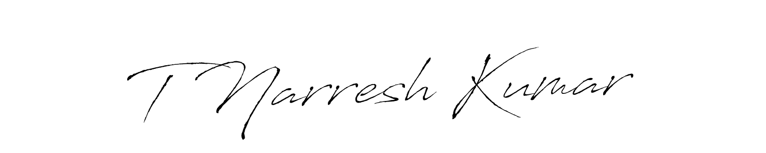 Make a beautiful signature design for name T Narresh Kumar. Use this online signature maker to create a handwritten signature for free. T Narresh Kumar signature style 6 images and pictures png