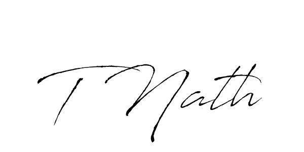 Make a beautiful signature design for name T Nath. With this signature (Antro_Vectra) style, you can create a handwritten signature for free. T Nath signature style 6 images and pictures png