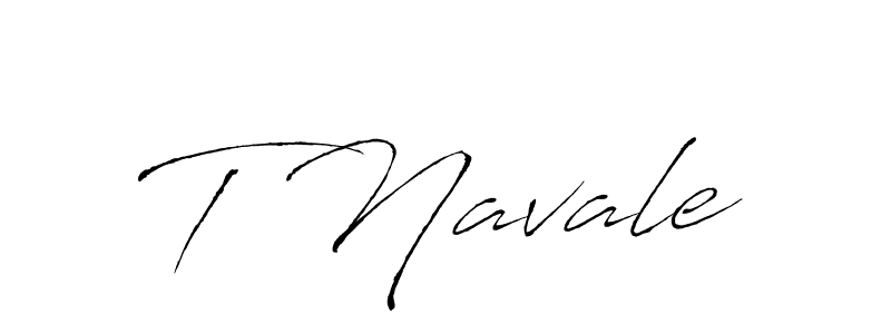 The best way (Antro_Vectra) to make a short signature is to pick only two or three words in your name. The name T Navale include a total of six letters. For converting this name. T Navale signature style 6 images and pictures png