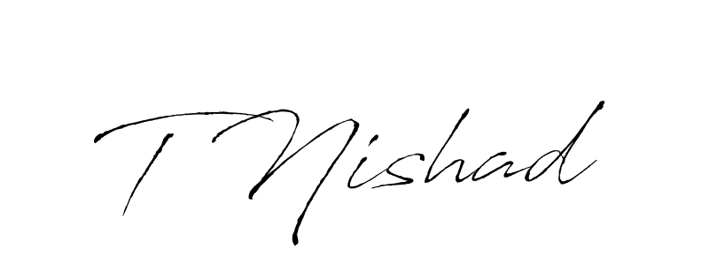 How to make T Nishad signature? Antro_Vectra is a professional autograph style. Create handwritten signature for T Nishad name. T Nishad signature style 6 images and pictures png