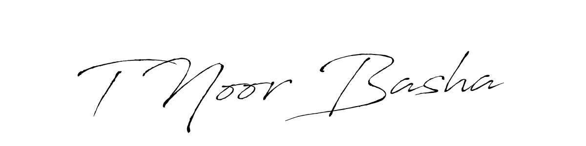 The best way (Antro_Vectra) to make a short signature is to pick only two or three words in your name. The name T Noor Basha include a total of six letters. For converting this name. T Noor Basha signature style 6 images and pictures png