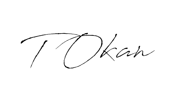 Antro_Vectra is a professional signature style that is perfect for those who want to add a touch of class to their signature. It is also a great choice for those who want to make their signature more unique. Get T Okan name to fancy signature for free. T Okan signature style 6 images and pictures png