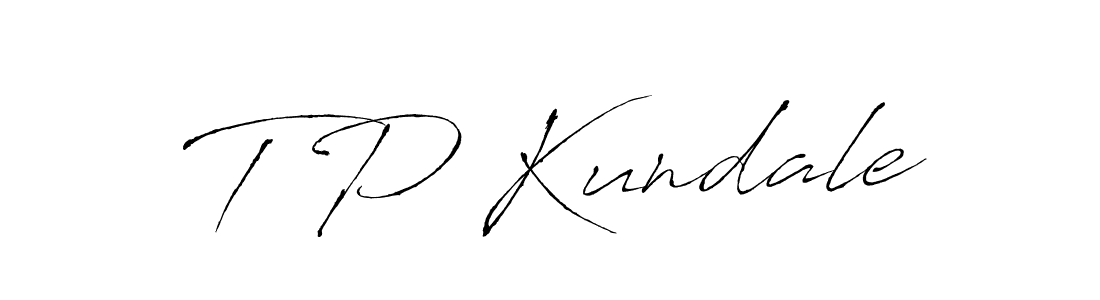 How to make T P Kundale name signature. Use Antro_Vectra style for creating short signs online. This is the latest handwritten sign. T P Kundale signature style 6 images and pictures png
