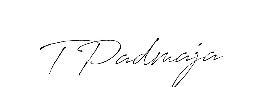 Design your own signature with our free online signature maker. With this signature software, you can create a handwritten (Antro_Vectra) signature for name T Padmaja. T Padmaja signature style 6 images and pictures png