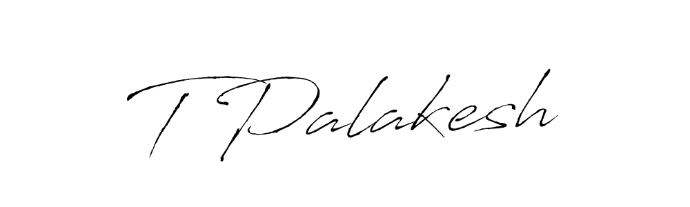 The best way (Antro_Vectra) to make a short signature is to pick only two or three words in your name. The name T Palakesh include a total of six letters. For converting this name. T Palakesh signature style 6 images and pictures png