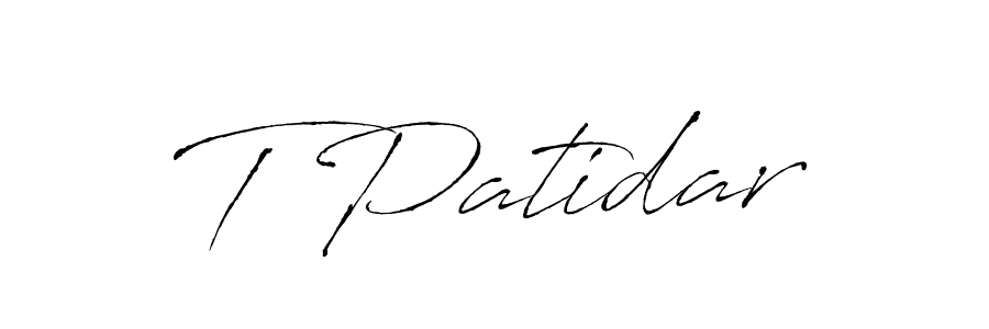 Similarly Antro_Vectra is the best handwritten signature design. Signature creator online .You can use it as an online autograph creator for name T Patidar. T Patidar signature style 6 images and pictures png