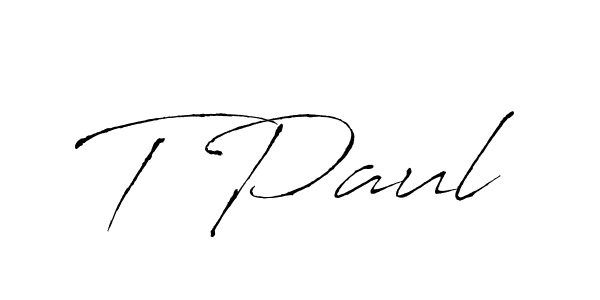 T Paul stylish signature style. Best Handwritten Sign (Antro_Vectra) for my name. Handwritten Signature Collection Ideas for my name T Paul. T Paul signature style 6 images and pictures png