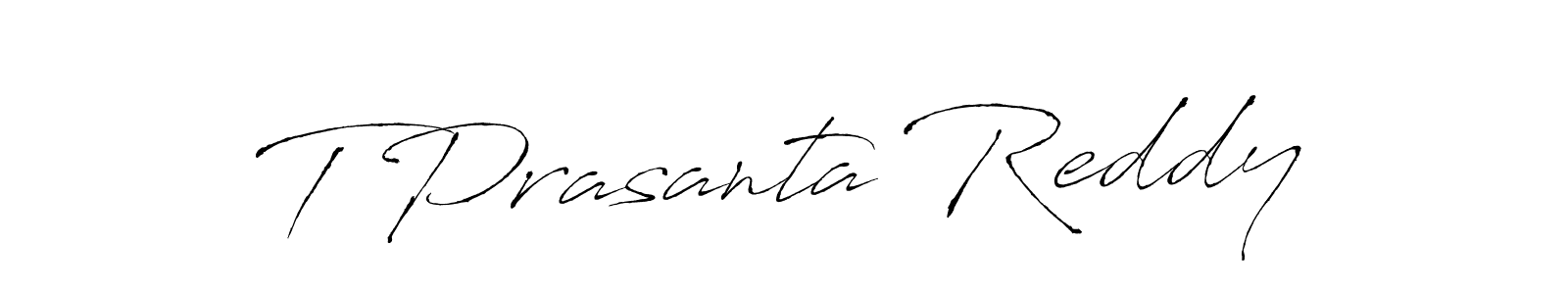 Create a beautiful signature design for name T Prasanta Reddy. With this signature (Antro_Vectra) fonts, you can make a handwritten signature for free. T Prasanta Reddy signature style 6 images and pictures png