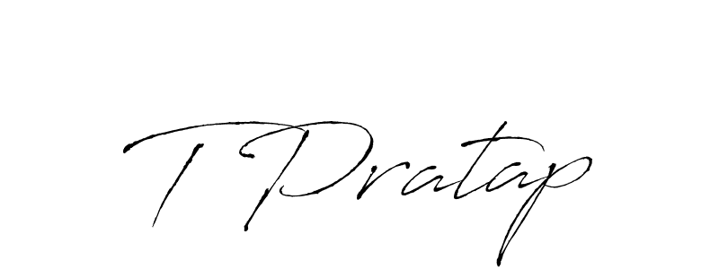 T Pratap stylish signature style. Best Handwritten Sign (Antro_Vectra) for my name. Handwritten Signature Collection Ideas for my name T Pratap. T Pratap signature style 6 images and pictures png