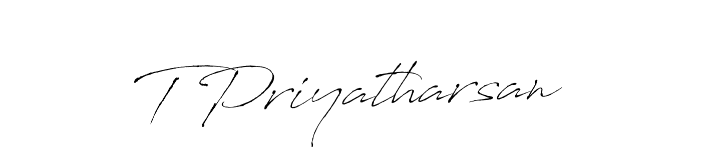 Design your own signature with our free online signature maker. With this signature software, you can create a handwritten (Antro_Vectra) signature for name T Priyatharsan. T Priyatharsan signature style 6 images and pictures png