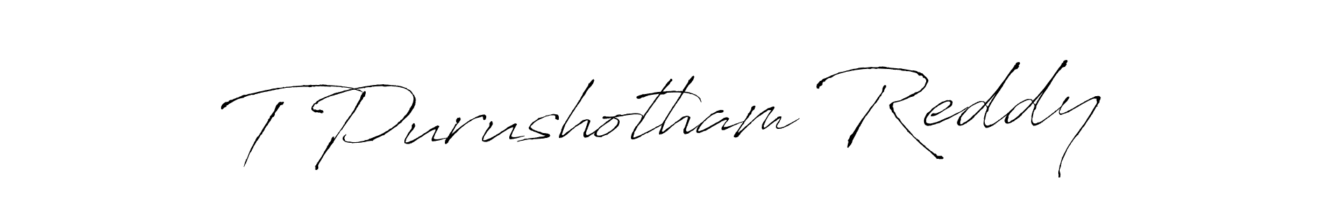 Also we have T Purushotham Reddy name is the best signature style. Create professional handwritten signature collection using Antro_Vectra autograph style. T Purushotham Reddy signature style 6 images and pictures png
