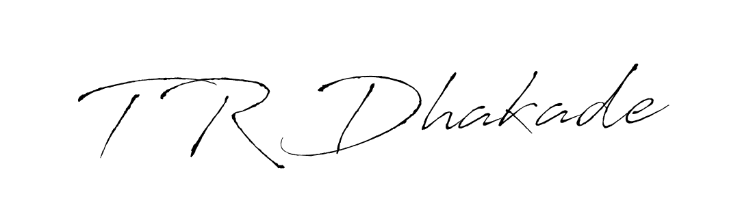 Create a beautiful signature design for name T R Dhakade. With this signature (Antro_Vectra) fonts, you can make a handwritten signature for free. T R Dhakade signature style 6 images and pictures png