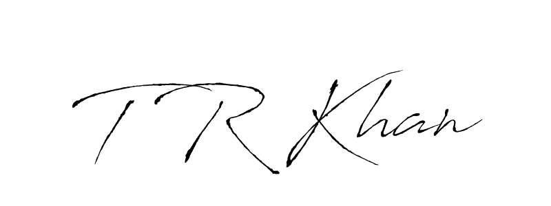 Use a signature maker to create a handwritten signature online. With this signature software, you can design (Antro_Vectra) your own signature for name T R Khan. T R Khan signature style 6 images and pictures png