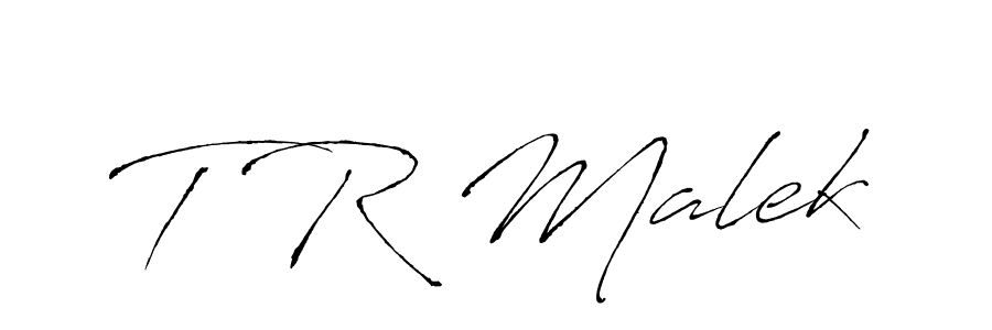 Use a signature maker to create a handwritten signature online. With this signature software, you can design (Antro_Vectra) your own signature for name T R Malek. T R Malek signature style 6 images and pictures png