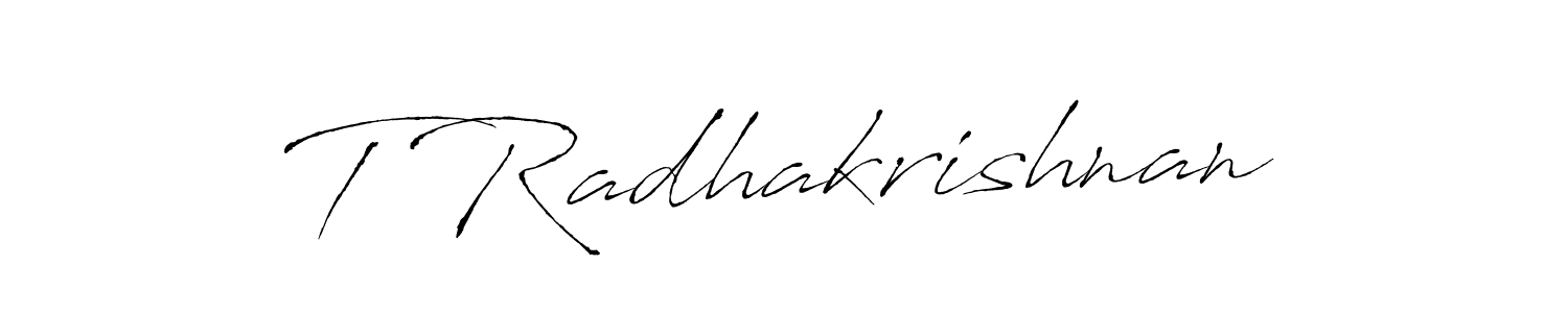 Use a signature maker to create a handwritten signature online. With this signature software, you can design (Antro_Vectra) your own signature for name T Radhakrishnan. T Radhakrishnan signature style 6 images and pictures png