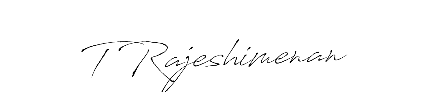 This is the best signature style for the T Rajeshimenan name. Also you like these signature font (Antro_Vectra). Mix name signature. T Rajeshimenan signature style 6 images and pictures png