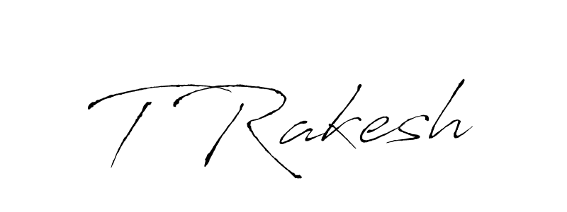 The best way (Antro_Vectra) to make a short signature is to pick only two or three words in your name. The name T Rakesh include a total of six letters. For converting this name. T Rakesh signature style 6 images and pictures png