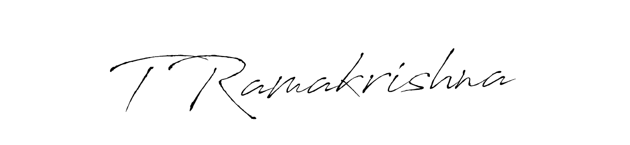 Design your own signature with our free online signature maker. With this signature software, you can create a handwritten (Antro_Vectra) signature for name T Ramakrishna. T Ramakrishna signature style 6 images and pictures png