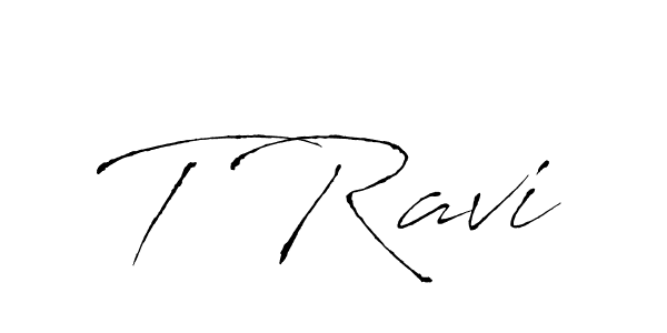 T Ravi stylish signature style. Best Handwritten Sign (Antro_Vectra) for my name. Handwritten Signature Collection Ideas for my name T Ravi. T Ravi signature style 6 images and pictures png