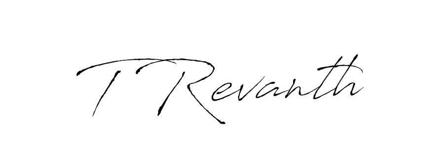 The best way (Antro_Vectra) to make a short signature is to pick only two or three words in your name. The name T Revanth include a total of six letters. For converting this name. T Revanth signature style 6 images and pictures png