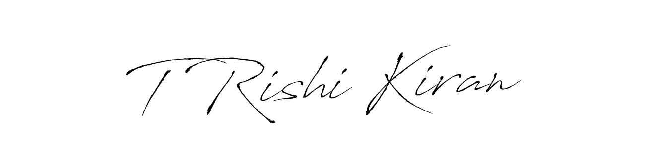 if you are searching for the best signature style for your name T Rishi Kiran. so please give up your signature search. here we have designed multiple signature styles  using Antro_Vectra. T Rishi Kiran signature style 6 images and pictures png