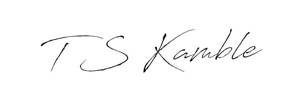 Make a beautiful signature design for name T S Kamble. With this signature (Antro_Vectra) style, you can create a handwritten signature for free. T S Kamble signature style 6 images and pictures png