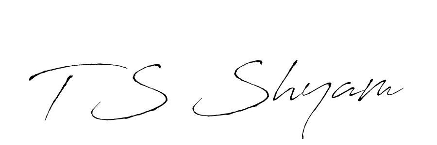How to make T S Shyam name signature. Use Antro_Vectra style for creating short signs online. This is the latest handwritten sign. T S Shyam signature style 6 images and pictures png