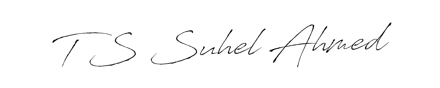 Use a signature maker to create a handwritten signature online. With this signature software, you can design (Antro_Vectra) your own signature for name T S Suhel Ahmed. T S Suhel Ahmed signature style 6 images and pictures png