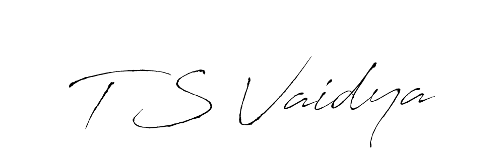 How to make T S Vaidya signature? Antro_Vectra is a professional autograph style. Create handwritten signature for T S Vaidya name. T S Vaidya signature style 6 images and pictures png