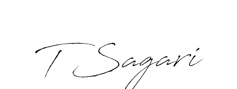 You should practise on your own different ways (Antro_Vectra) to write your name (T Sagari) in signature. don't let someone else do it for you. T Sagari signature style 6 images and pictures png