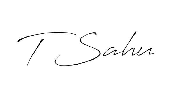 This is the best signature style for the T Sahu name. Also you like these signature font (Antro_Vectra). Mix name signature. T Sahu signature style 6 images and pictures png