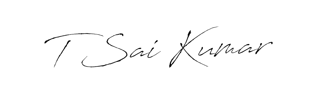 Use a signature maker to create a handwritten signature online. With this signature software, you can design (Antro_Vectra) your own signature for name T Sai Kumar. T Sai Kumar signature style 6 images and pictures png