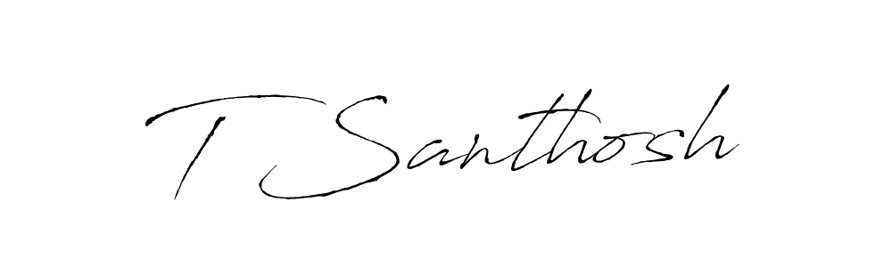 Also we have T Santhosh name is the best signature style. Create professional handwritten signature collection using Antro_Vectra autograph style. T Santhosh signature style 6 images and pictures png