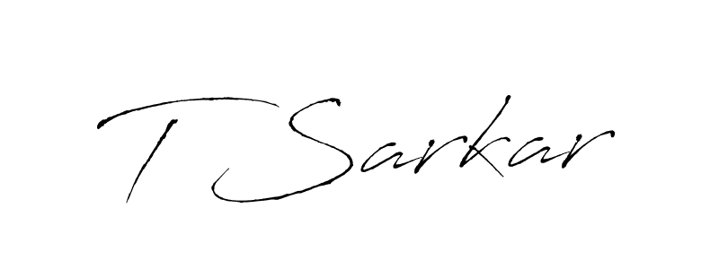 How to make T Sarkar name signature. Use Antro_Vectra style for creating short signs online. This is the latest handwritten sign. T Sarkar signature style 6 images and pictures png