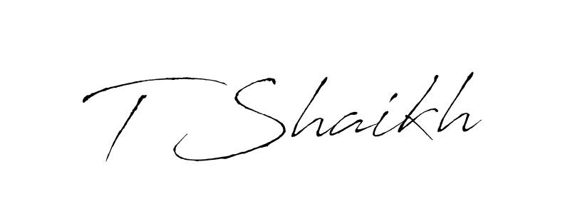 Make a beautiful signature design for name T Shaikh. Use this online signature maker to create a handwritten signature for free. T Shaikh signature style 6 images and pictures png