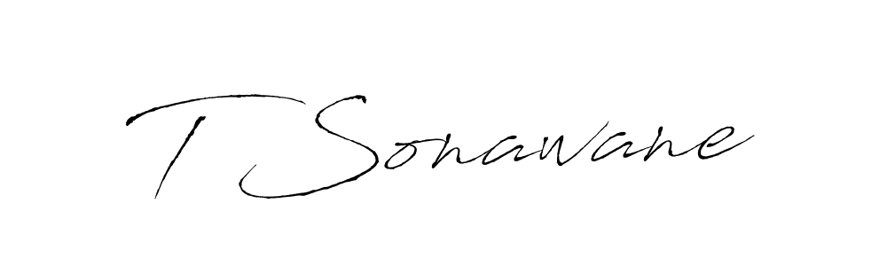 Also You can easily find your signature by using the search form. We will create T Sonawane name handwritten signature images for you free of cost using Antro_Vectra sign style. T Sonawane signature style 6 images and pictures png