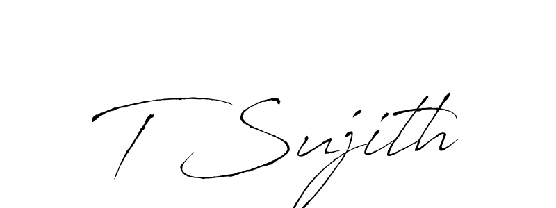 Also we have T Sujith name is the best signature style. Create professional handwritten signature collection using Antro_Vectra autograph style. T Sujith signature style 6 images and pictures png