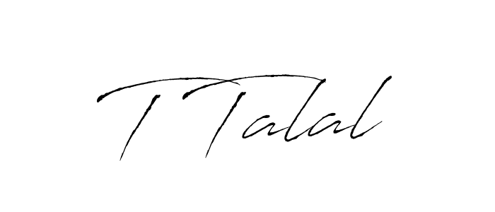 T Talal stylish signature style. Best Handwritten Sign (Antro_Vectra) for my name. Handwritten Signature Collection Ideas for my name T Talal. T Talal signature style 6 images and pictures png